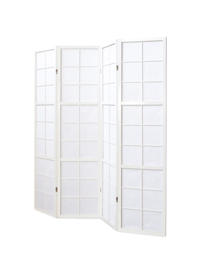Homestyle4u 4-tlg. Paravent Shoji in Weiß 176x175 cm günstig kaufen onesize
