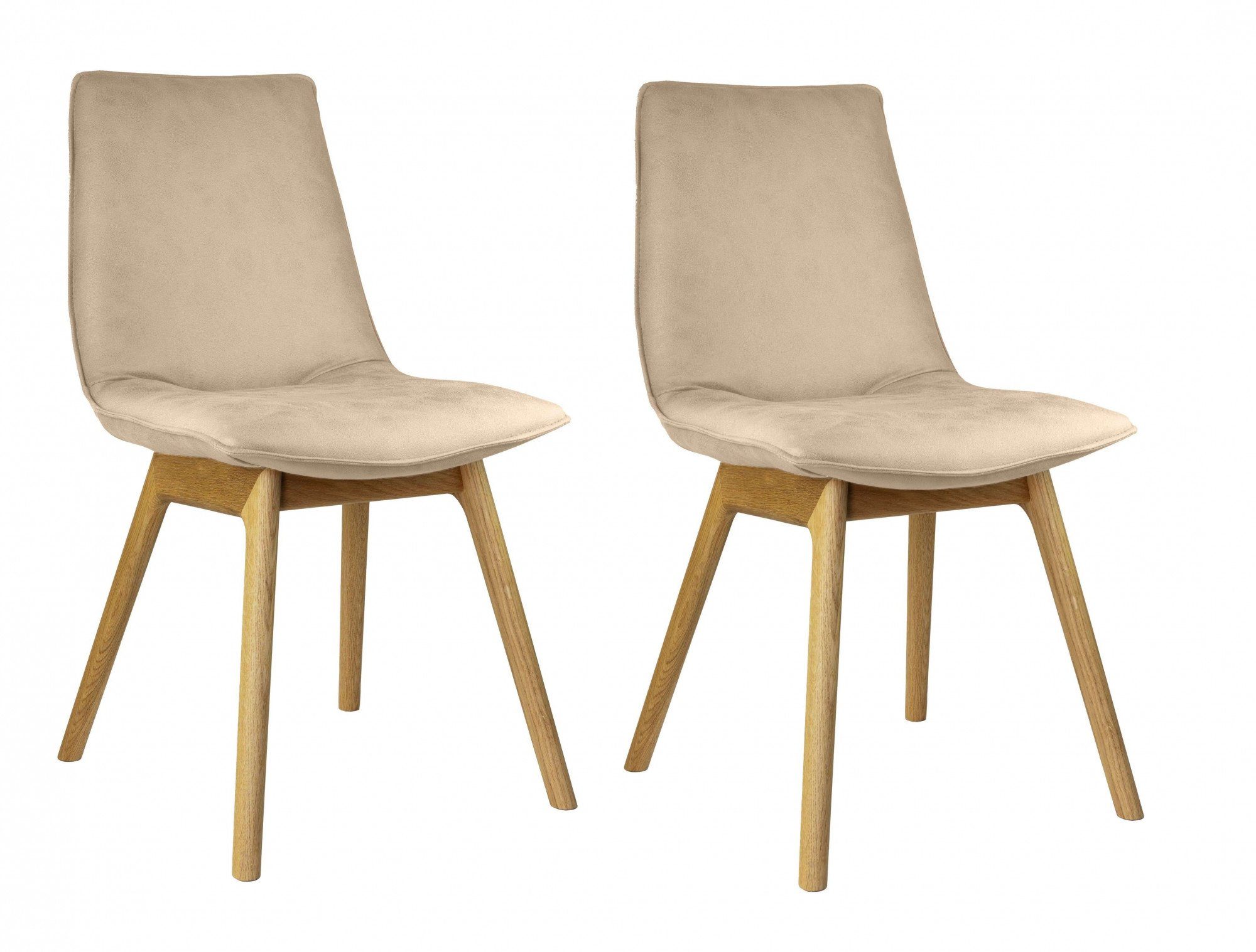 andas 4-Fußstuhl Ramon (Set, 2 St), mit Massivholzbeinen