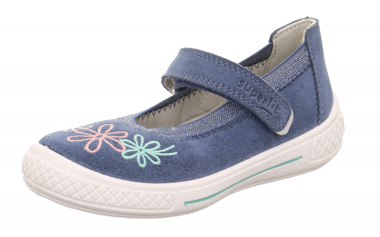 TENSY - Blau Ballerina mit Klettverschluss