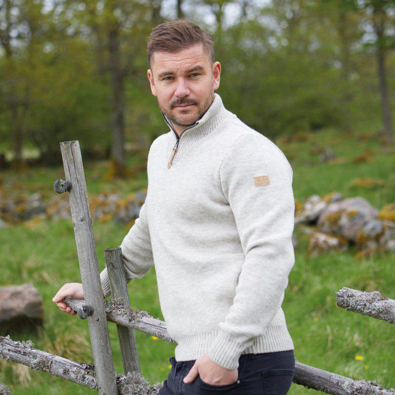 Ivanhoe Elm Coffee Bean Herren Wollpullover