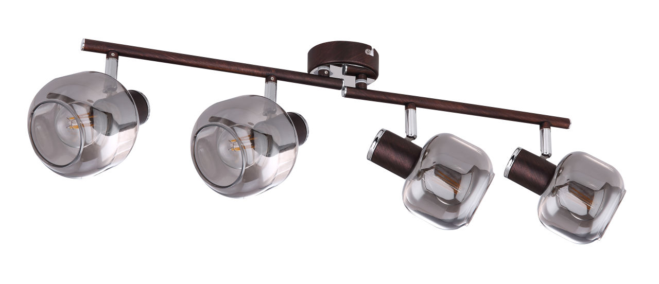 Globo Lighting - PALLO - Strahler Metall bronzefarben, 4x E14