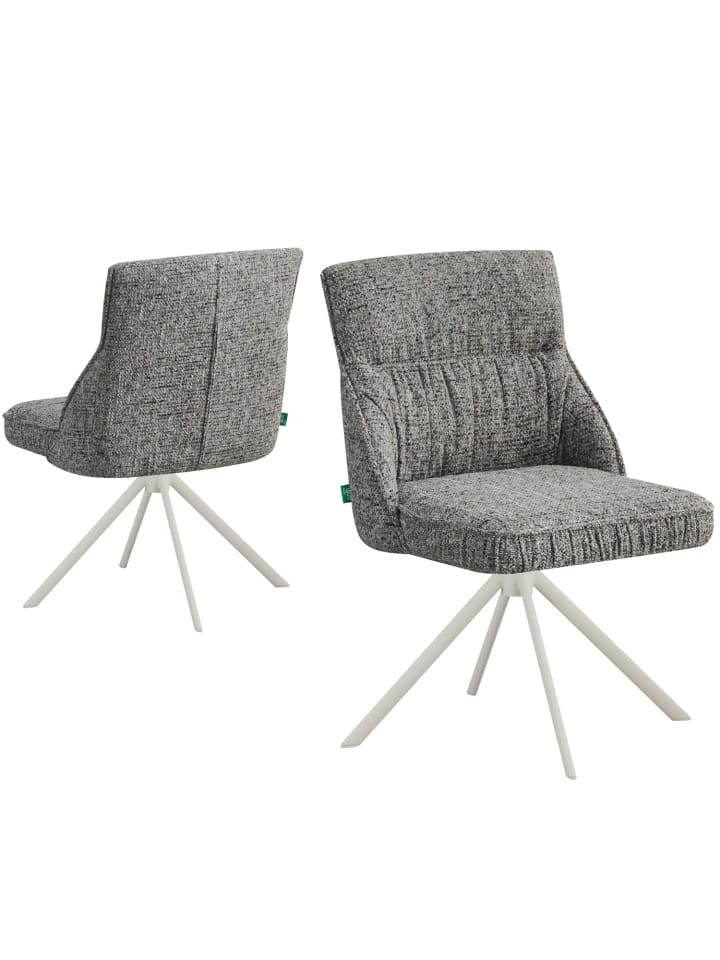 DUBI Möbel 2er-Set: Drehstuhl LINNEA in Dunkelgrau - (B)49 x (H)85 x  (T)62 cm günstig kaufen onesize