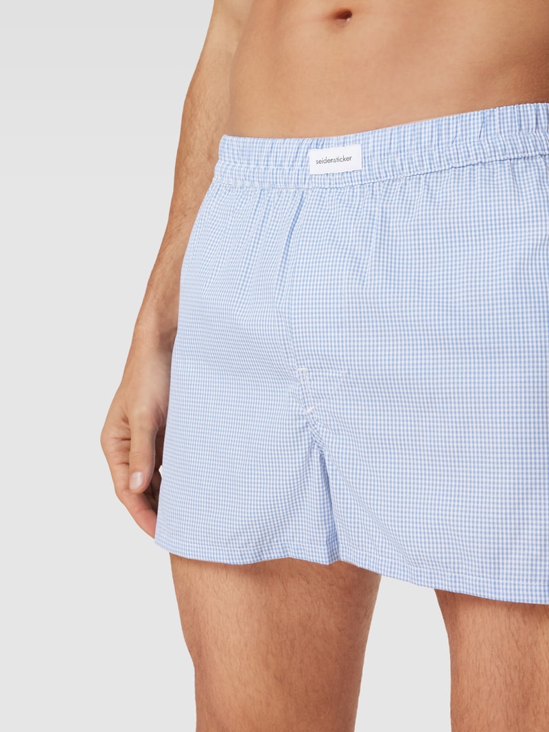 Boxershorts mit Allover-Muster im 2er-Pack in blau