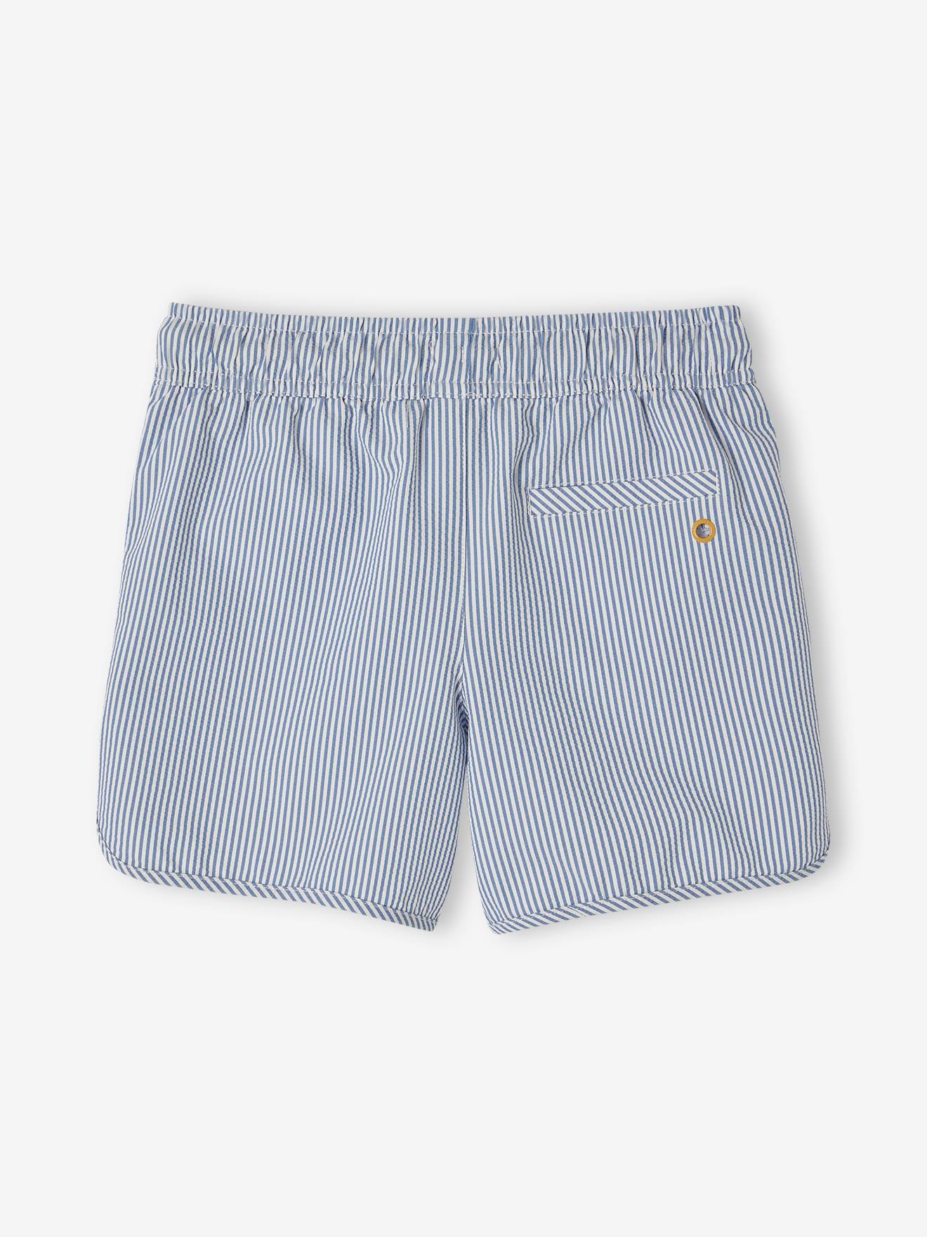 Vertbaudet Jungen Badeshorts Oeko-Tex - blau gestreift