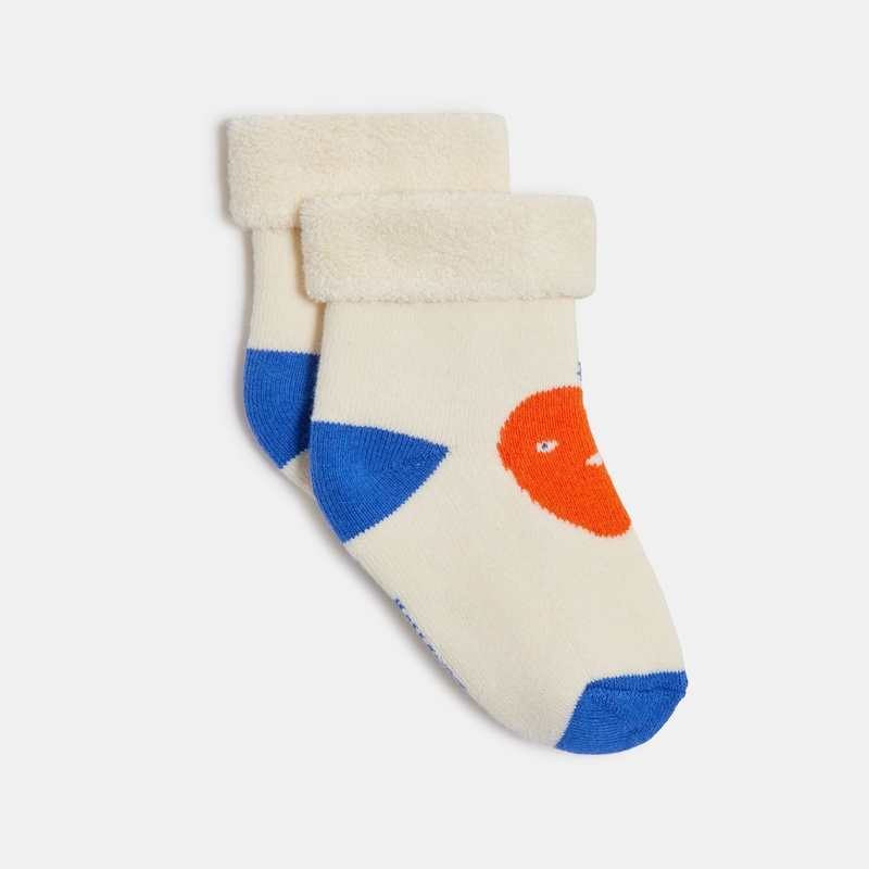 Chaussettes bébé garçon écrues à motifs fruits beige Catimini