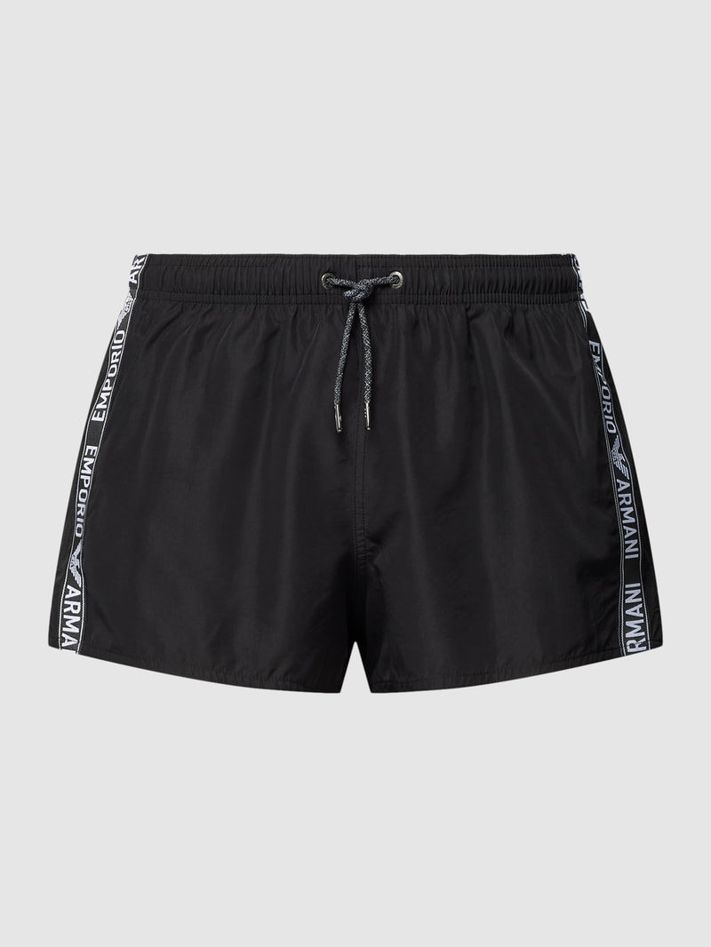 Badehose mit Galonstreifen in schwarz