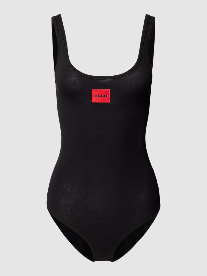 Body mit Label-Patch in schwarz