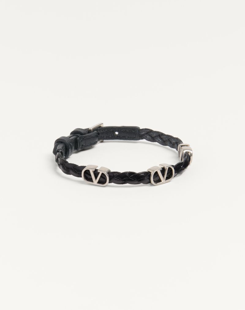 Pulseira de couro de bezerro trançado exclusiva da Vlogo