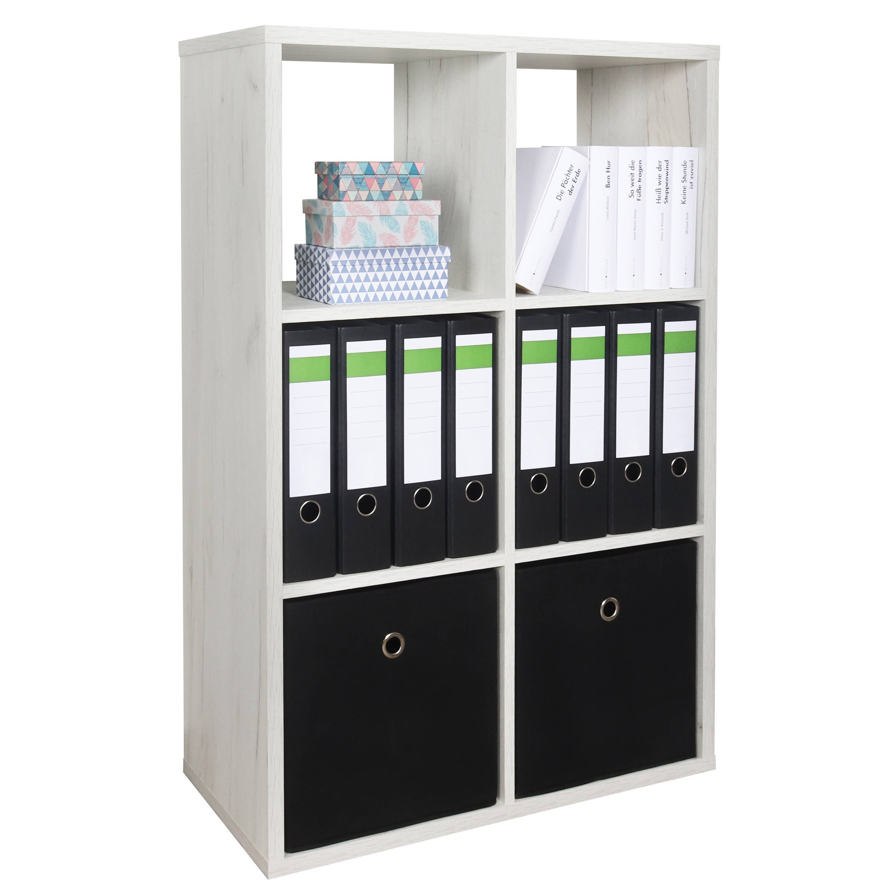 RICOO Aktenregal WM079-EP, Standregal Bücherregal Raumteiler stehendes Regal