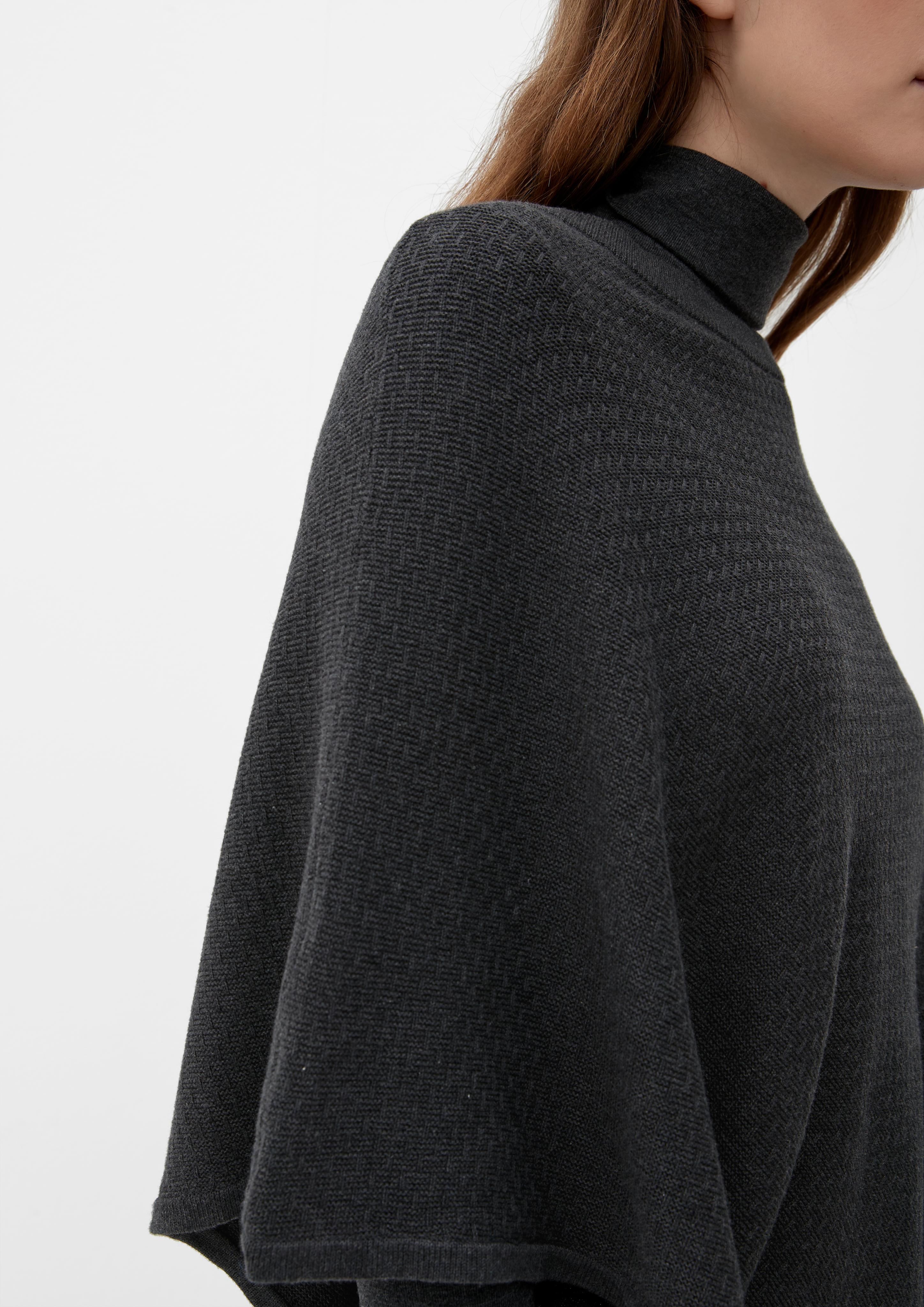Poncho mit Strickmuster  2125708-9898