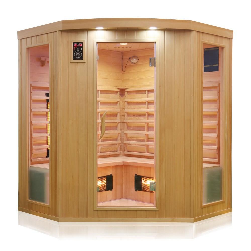 Dewello Infrarotkabine Infrarotsauna HALEY 160cm x 160cm x 190cm Vollspektrum