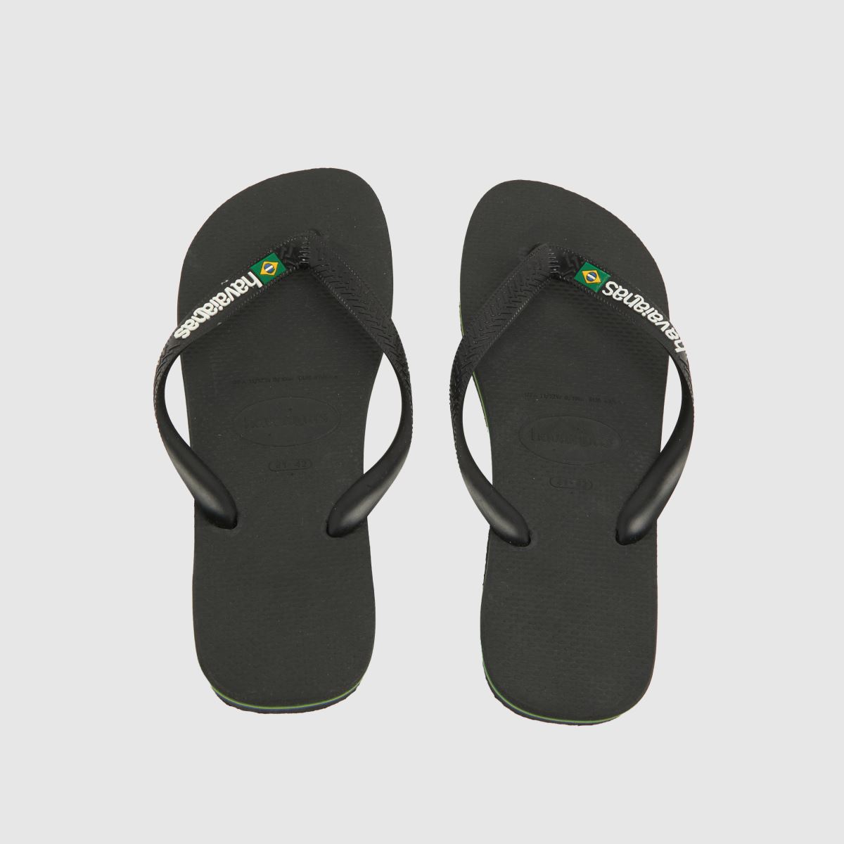 Havaianas Brazil-sandaler med logotyp i svart.