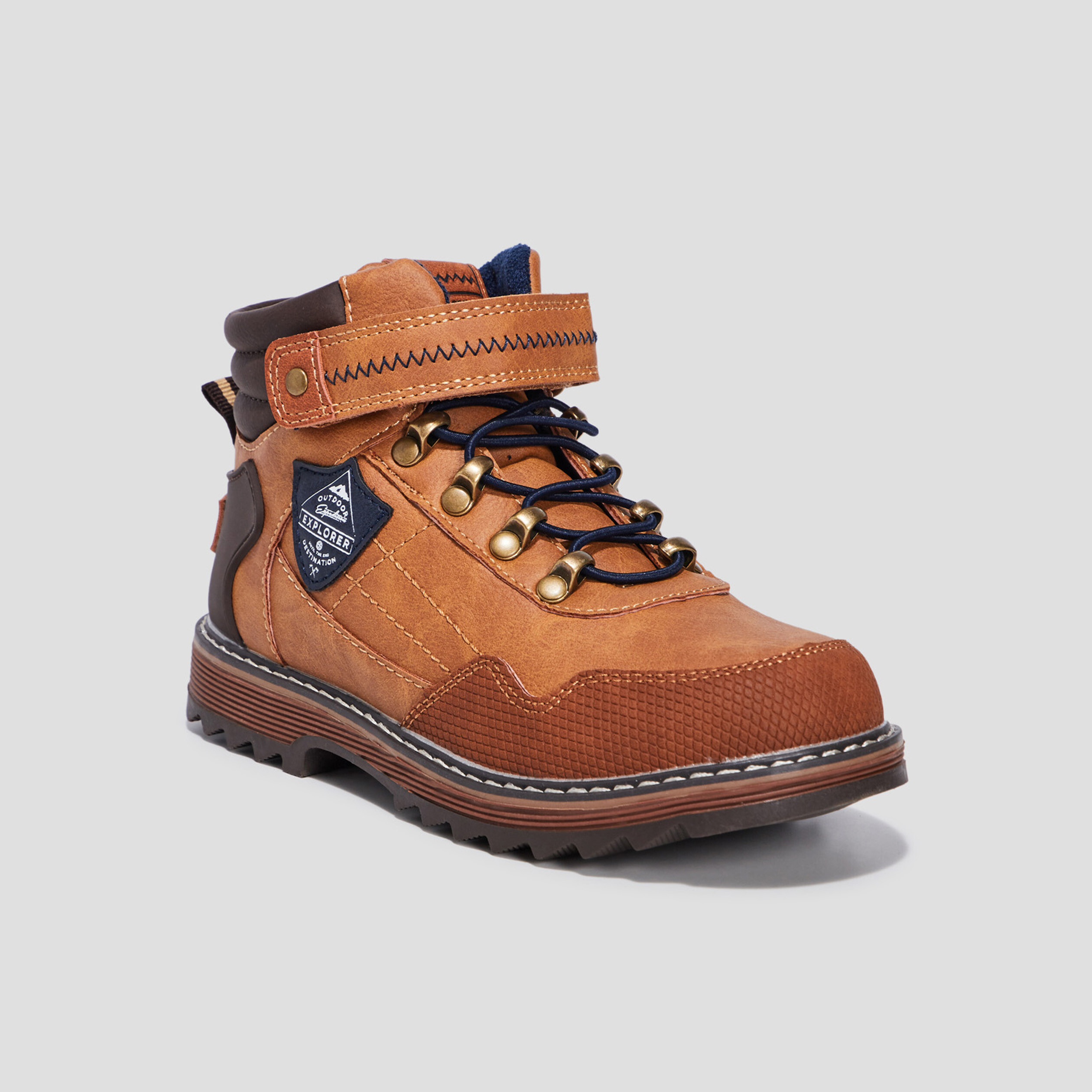 Bottines à lacets Trappeur marron cognac garçon | La Halle