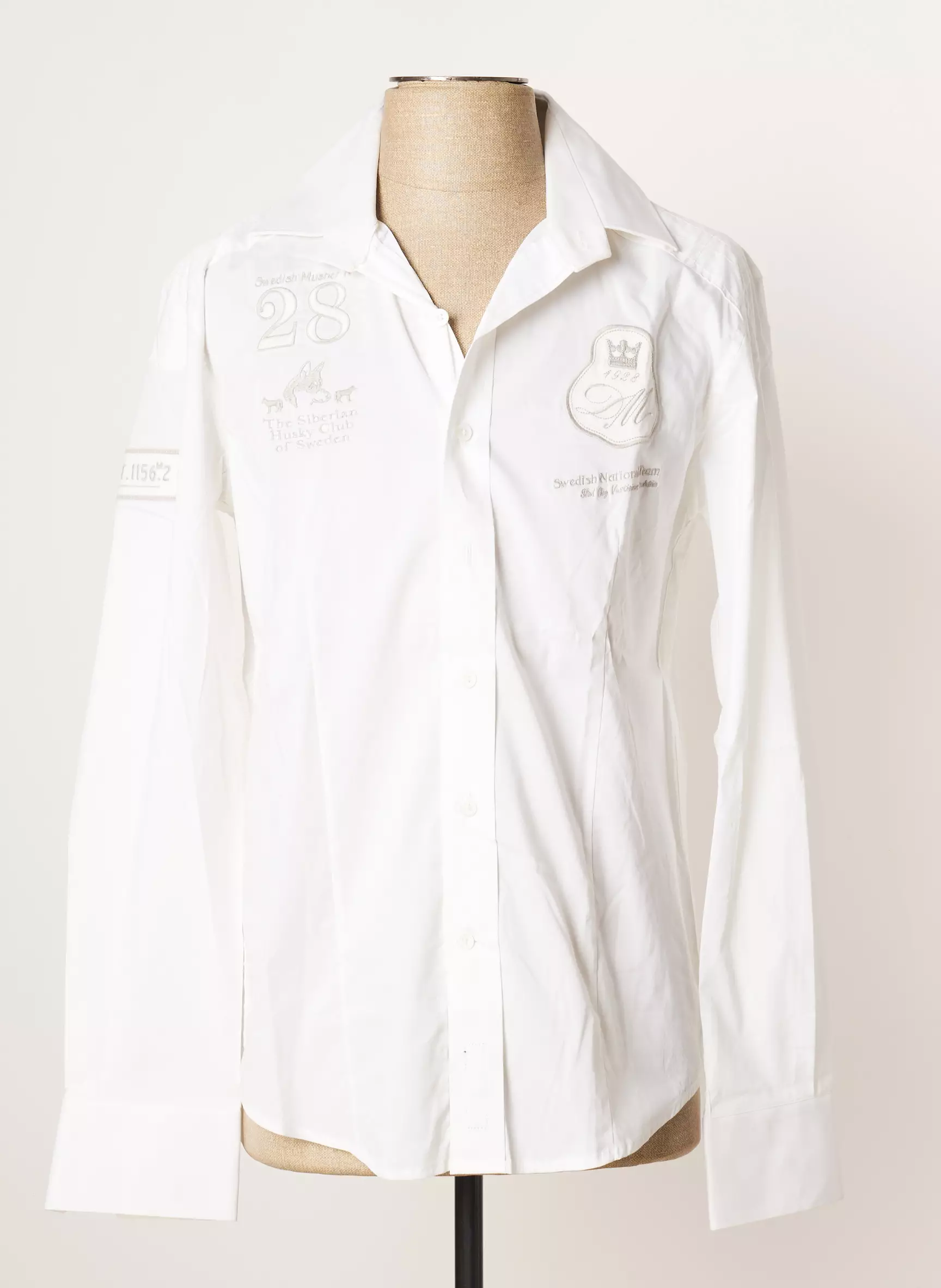 Vestiaires Principaute Cannoise Manches Longues Homme couleur blanc