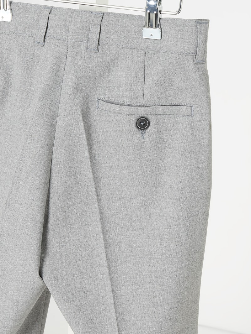 Chino mit elastischem Bund in silber meliert