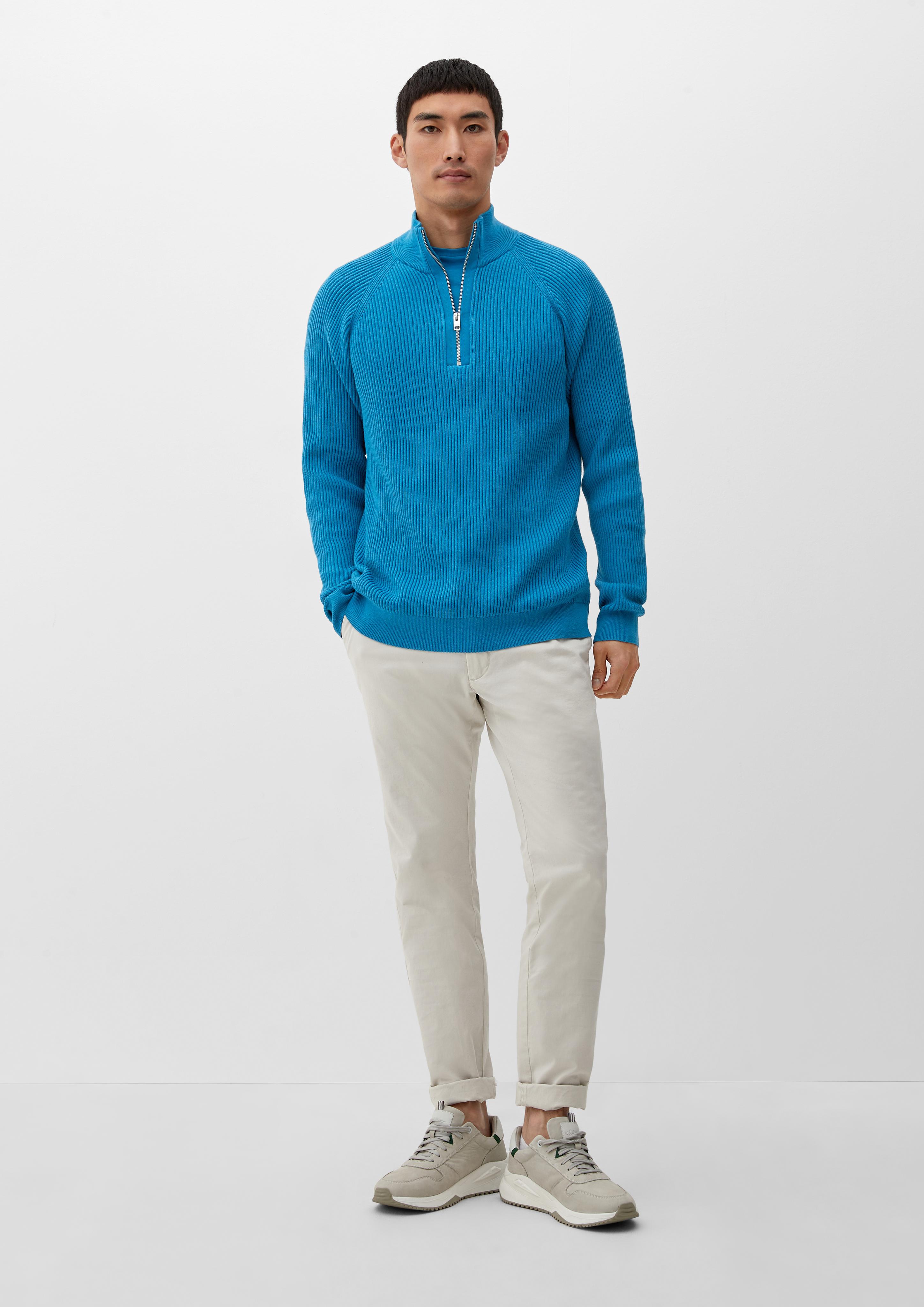 Strickpullover mit Half-Zip  2124529-6285