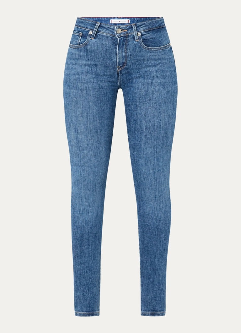Blugi Tommy Hilfiger Como Skinny, talie medie, decolorare medie