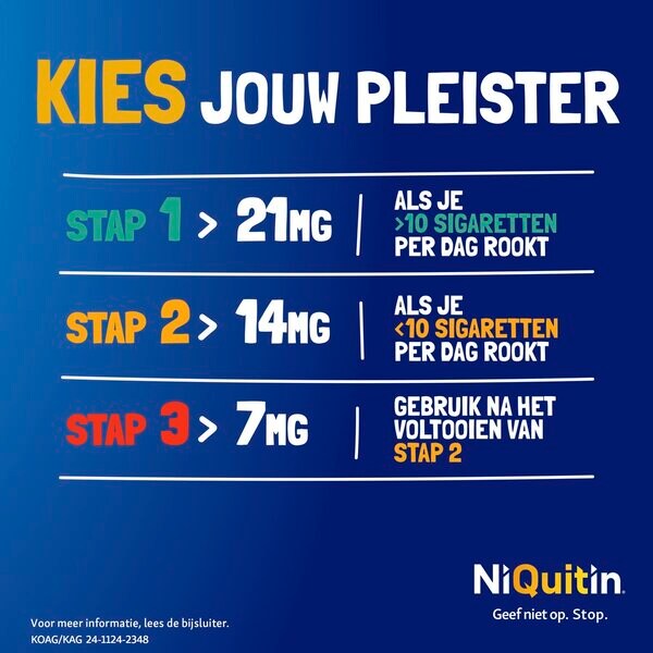 NiQuitin kirkas laastari, vaihe 1 - 21 mg - nikotiinilaastarilääke - 14 kpl