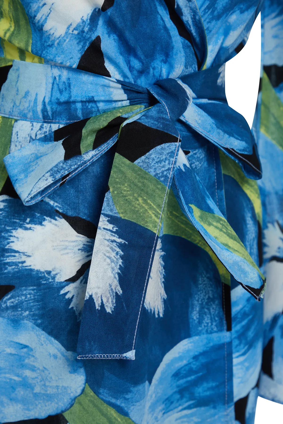 Trendyol Collection  Maxi-Kimono und Kaftan aus 100 % Baumwolle mit Blumenmuster und Gürtel TBESS24KM00014