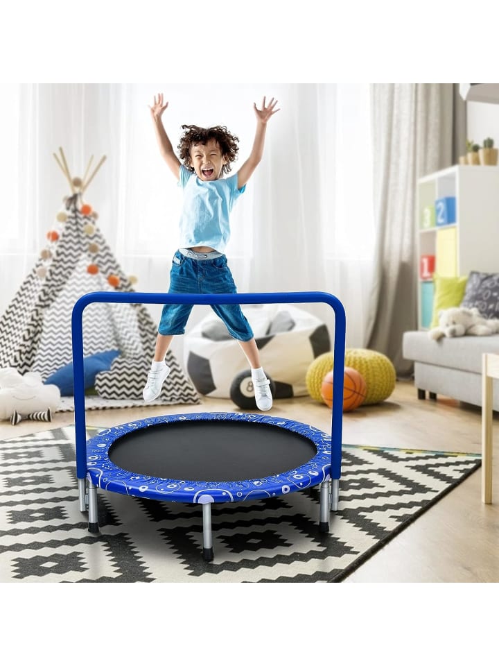 COSTWAY Mini Trampolin in Blau günstig kaufen 92 cm