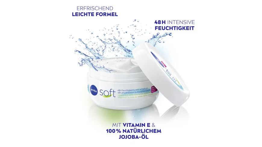 NIVEA soft Creme Erfrischende Feuchtigkeitscreme 200 ml
