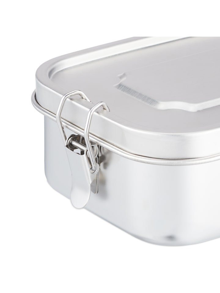 relaxdays Brotdose in Silber - 1 Liter günstig kaufen onesize