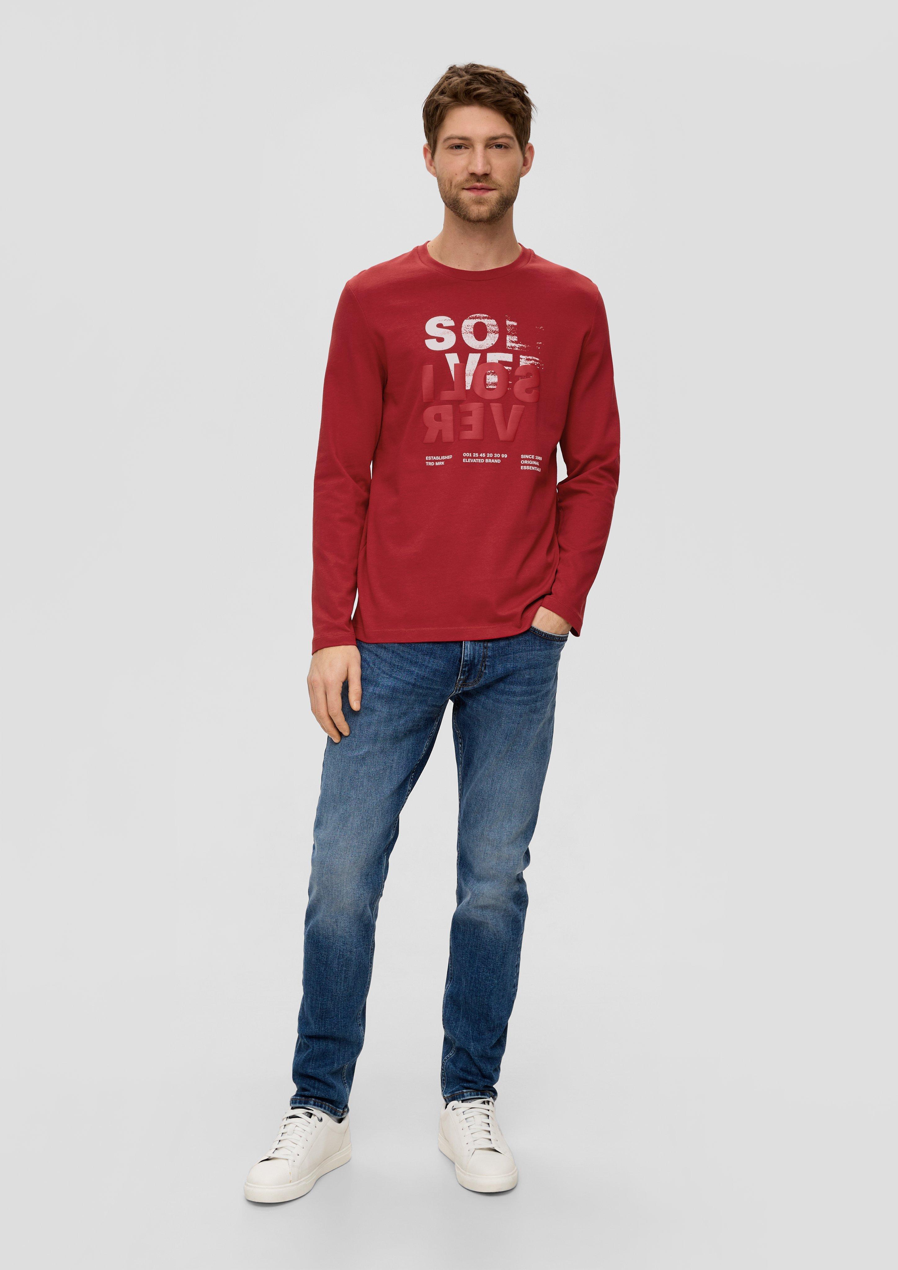 Longsleeve mit gummiertem Label-Print  2138671-31D1