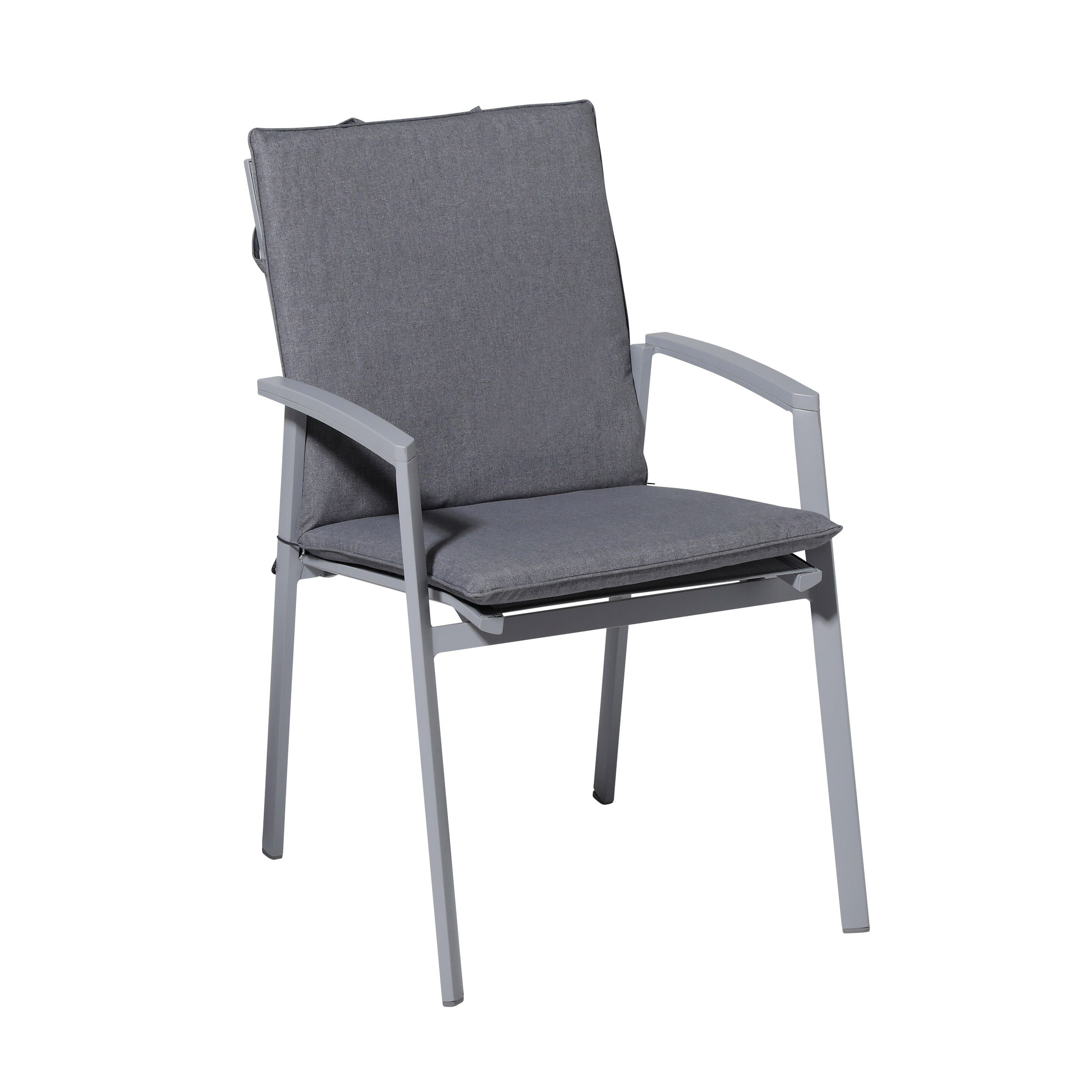 Madison Outdoor Oxford Grau 97 x 49 Stapelstuhlkissen