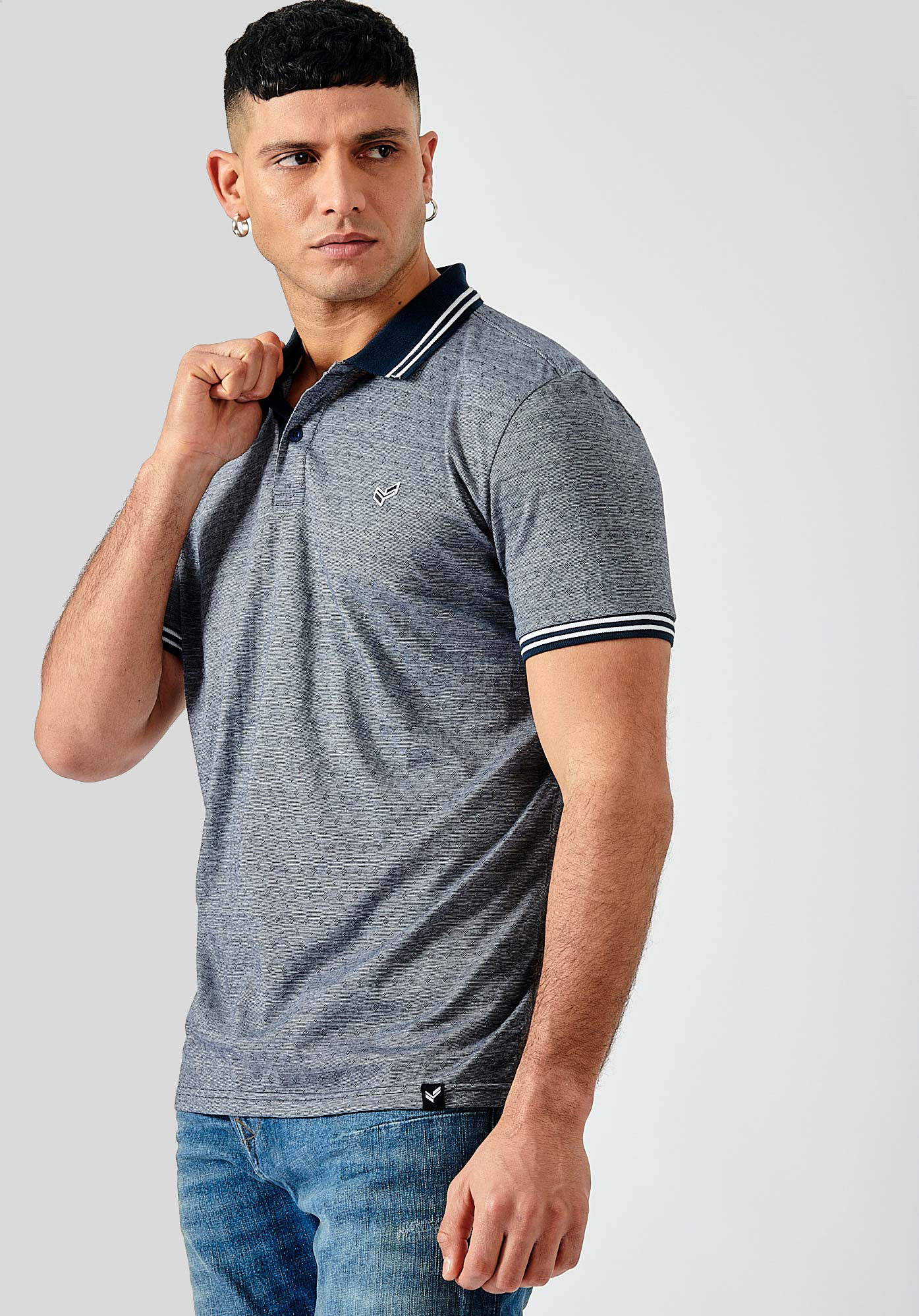 BRANN  Polo bleu marine homme