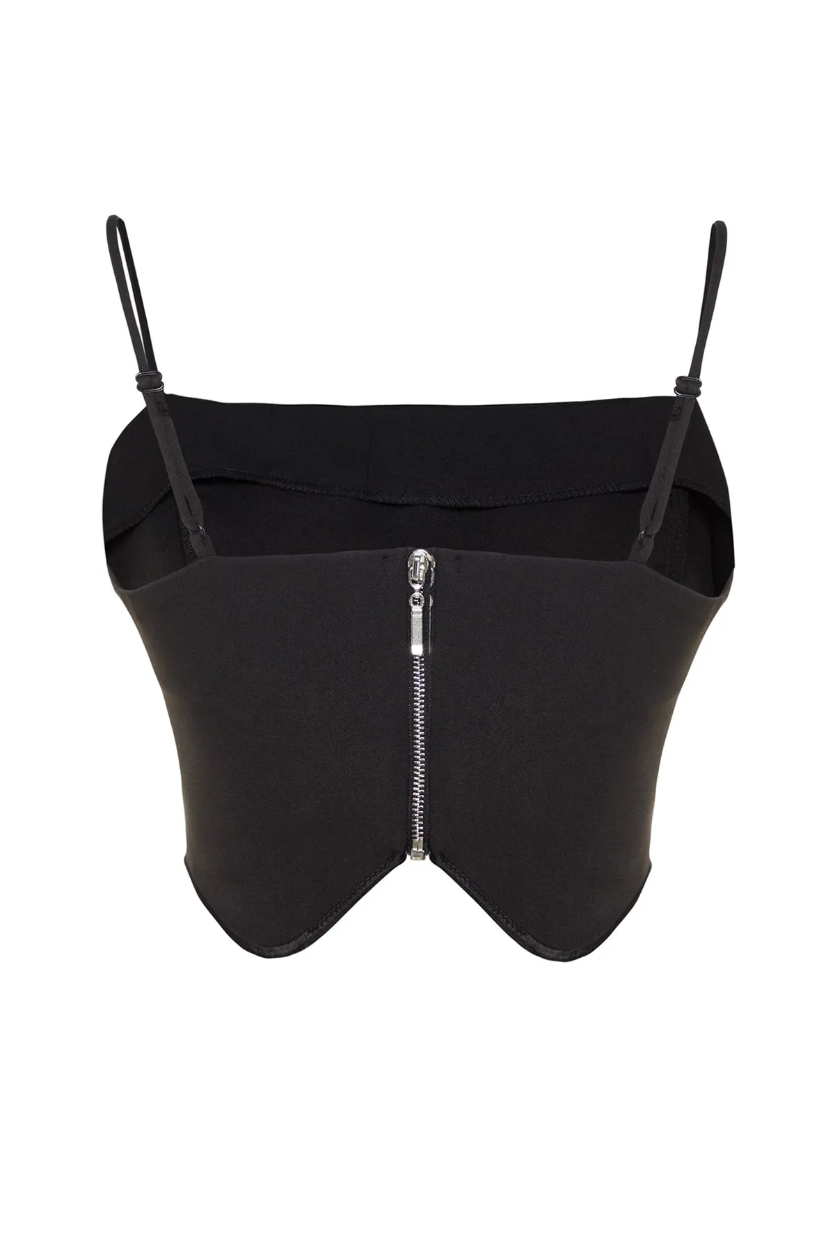 Trendyol Collection  Schwarzes, bauchfreies, gewebtes Bustier TPRSS23BS00033
