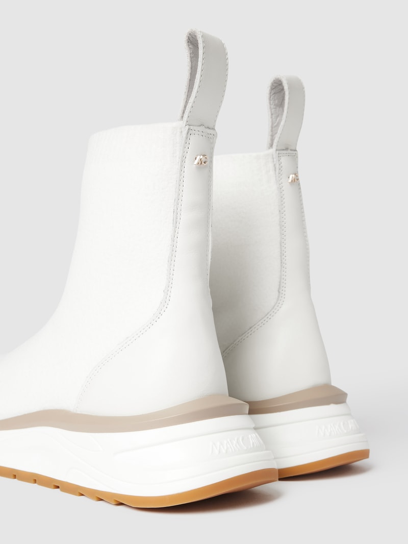 Sock-Sneaker mit Label-Details in offwhite