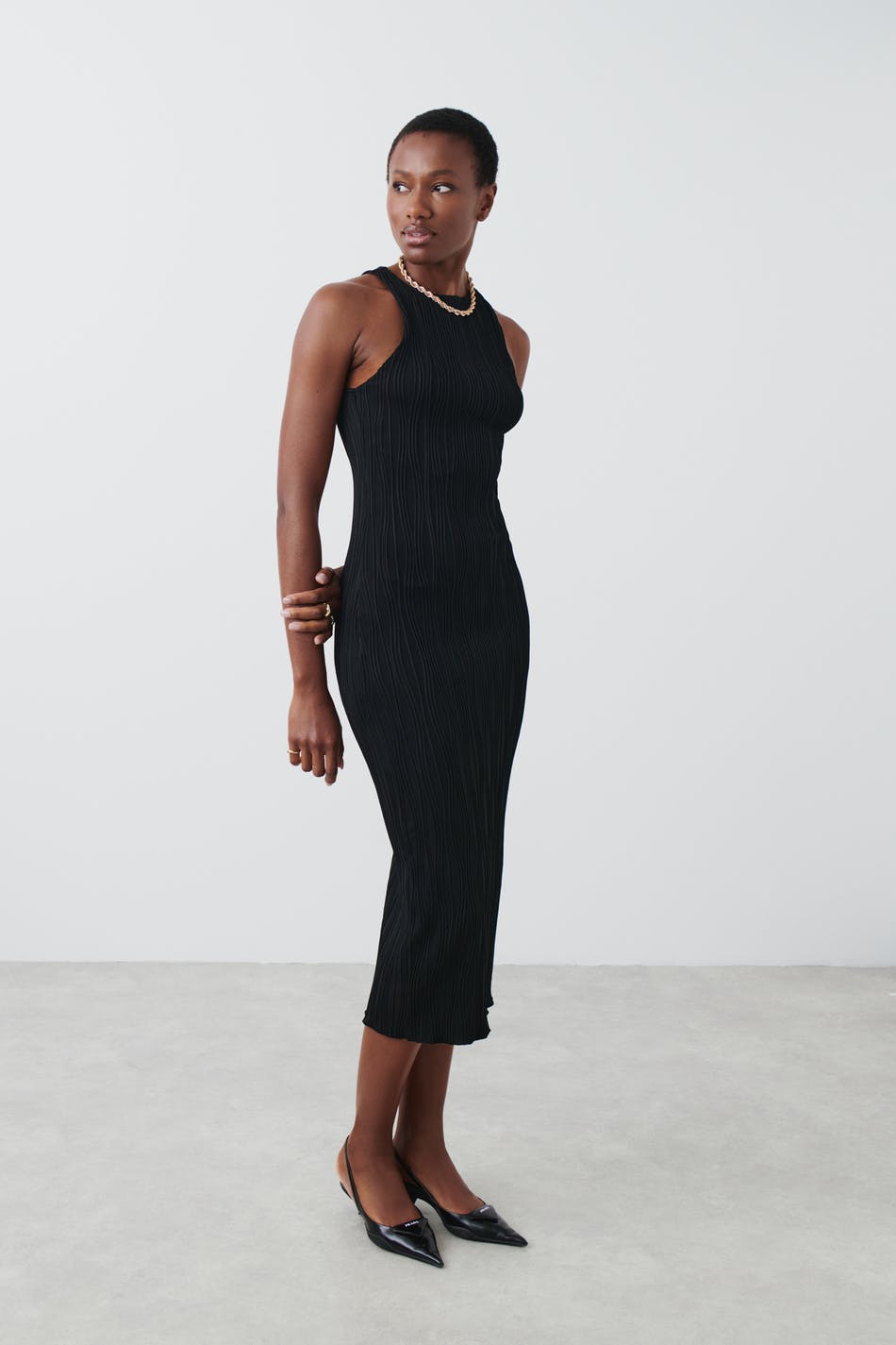 Wave midi dress