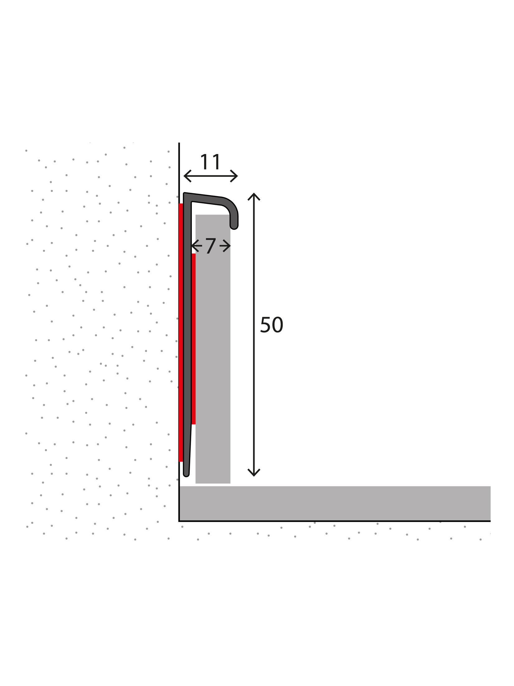 TSL SK 250cm Sockelleiste, Weiss