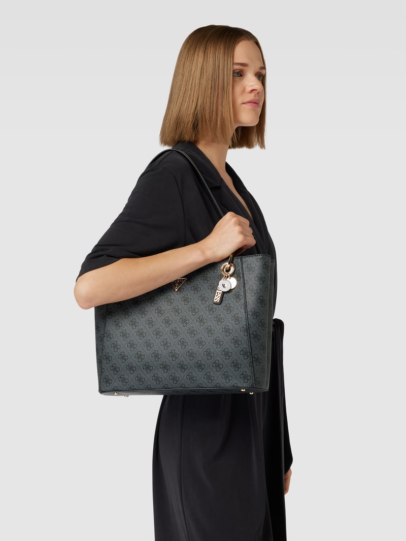 Shopper mit Label-Detail Modell 'NOELLE' in graphit