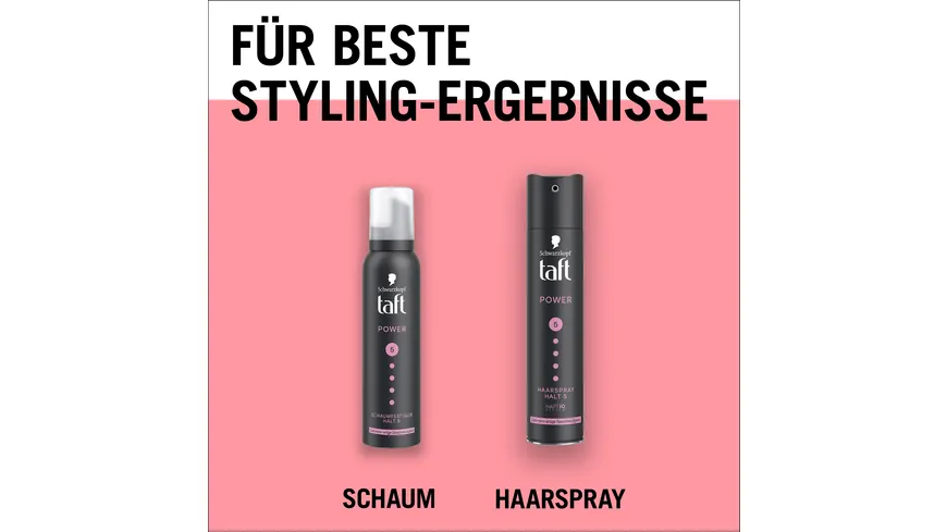 TAFT Schaumfestiger Power Cashmere-artige Geschmeidigkeit 150ml Haltegrad 5 - sehr starker Halt 150 ml