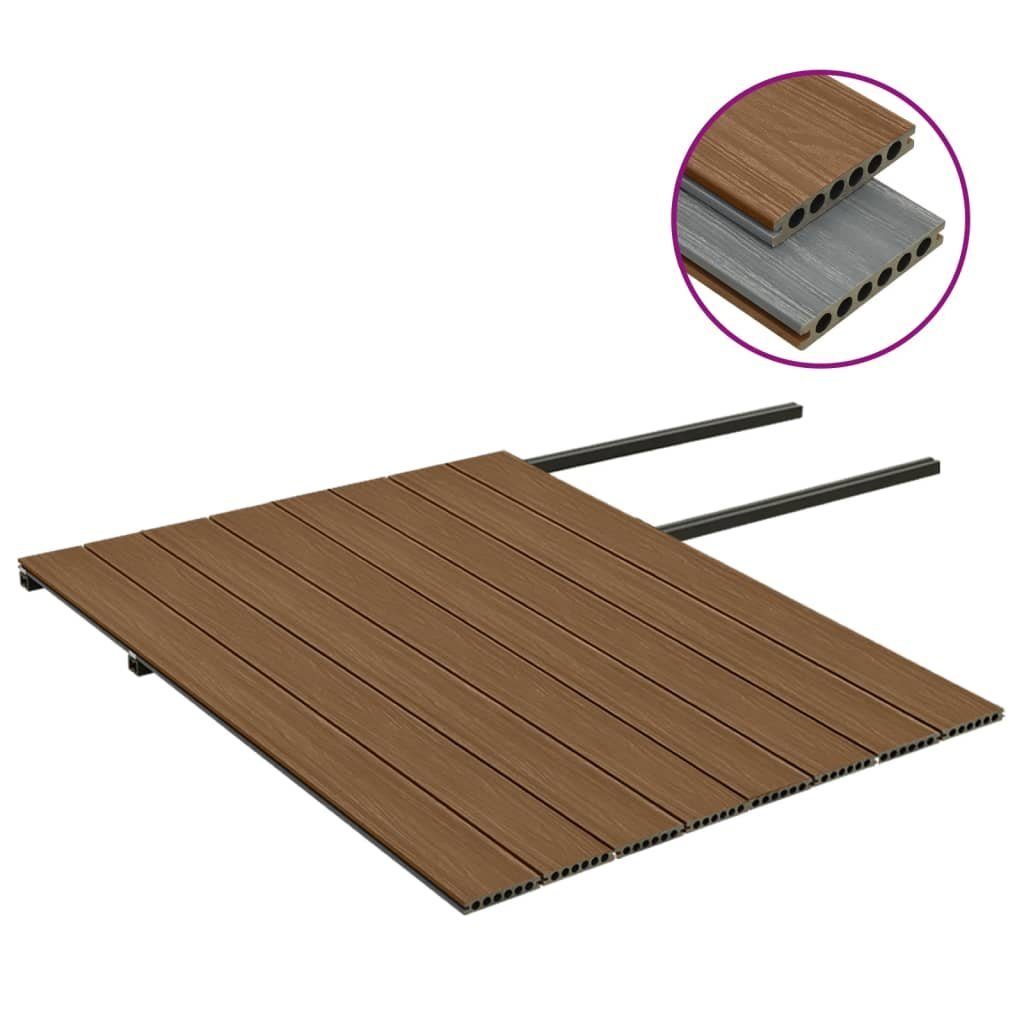 Teppichboden WPC Terrassendielen mit Zubehör Braun und Grau 20 m² 4 m, vidaXL