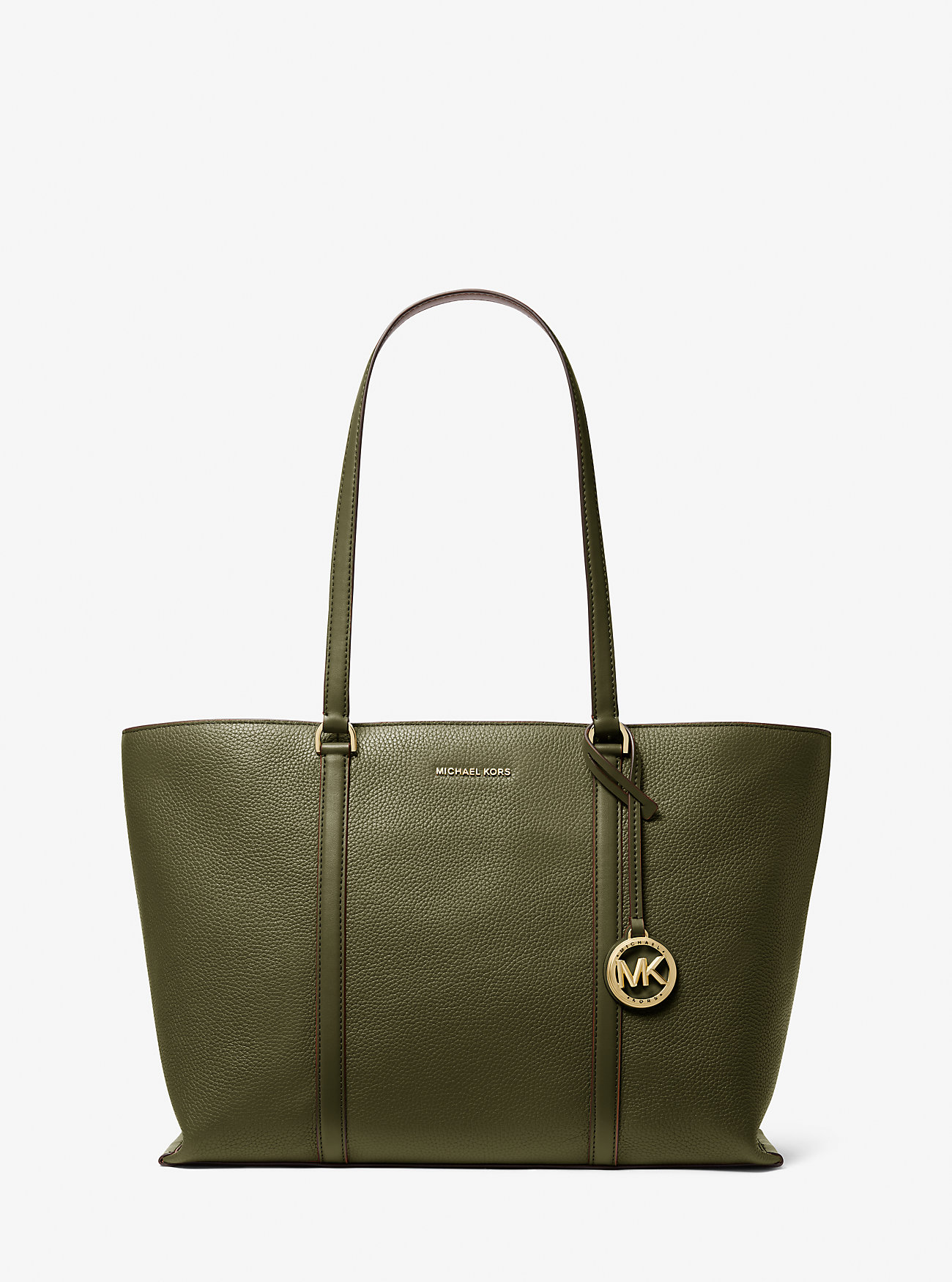 Temple Stor Skinnveske i Pebbled Leather – IVY