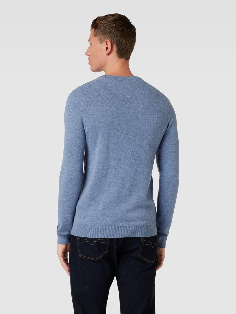 Strickpullover in melierter Optik in rauchblau meliert