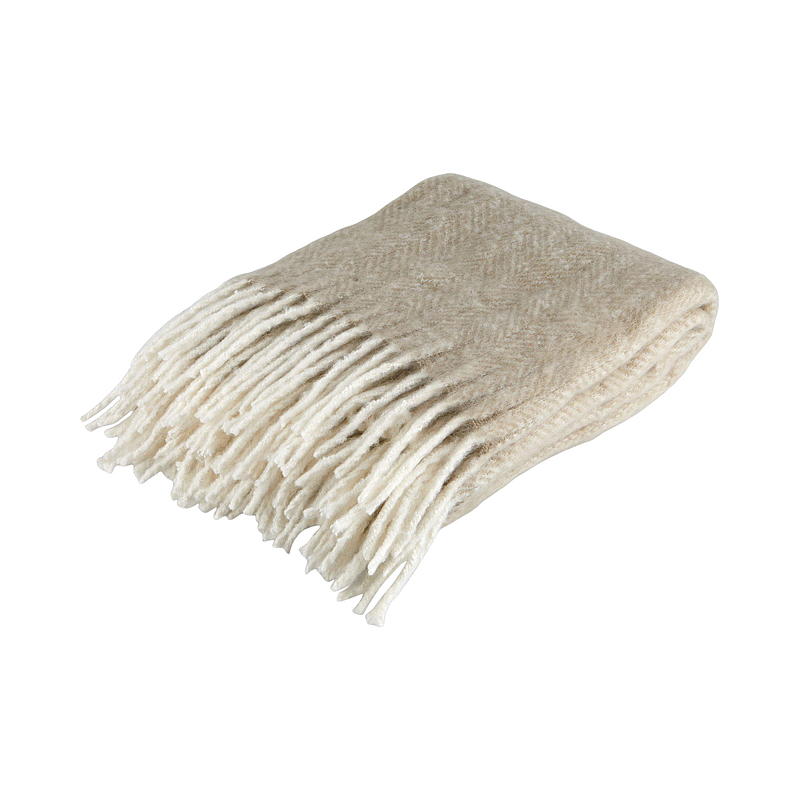 Home Pledd 130x160 cm m/frynser sand