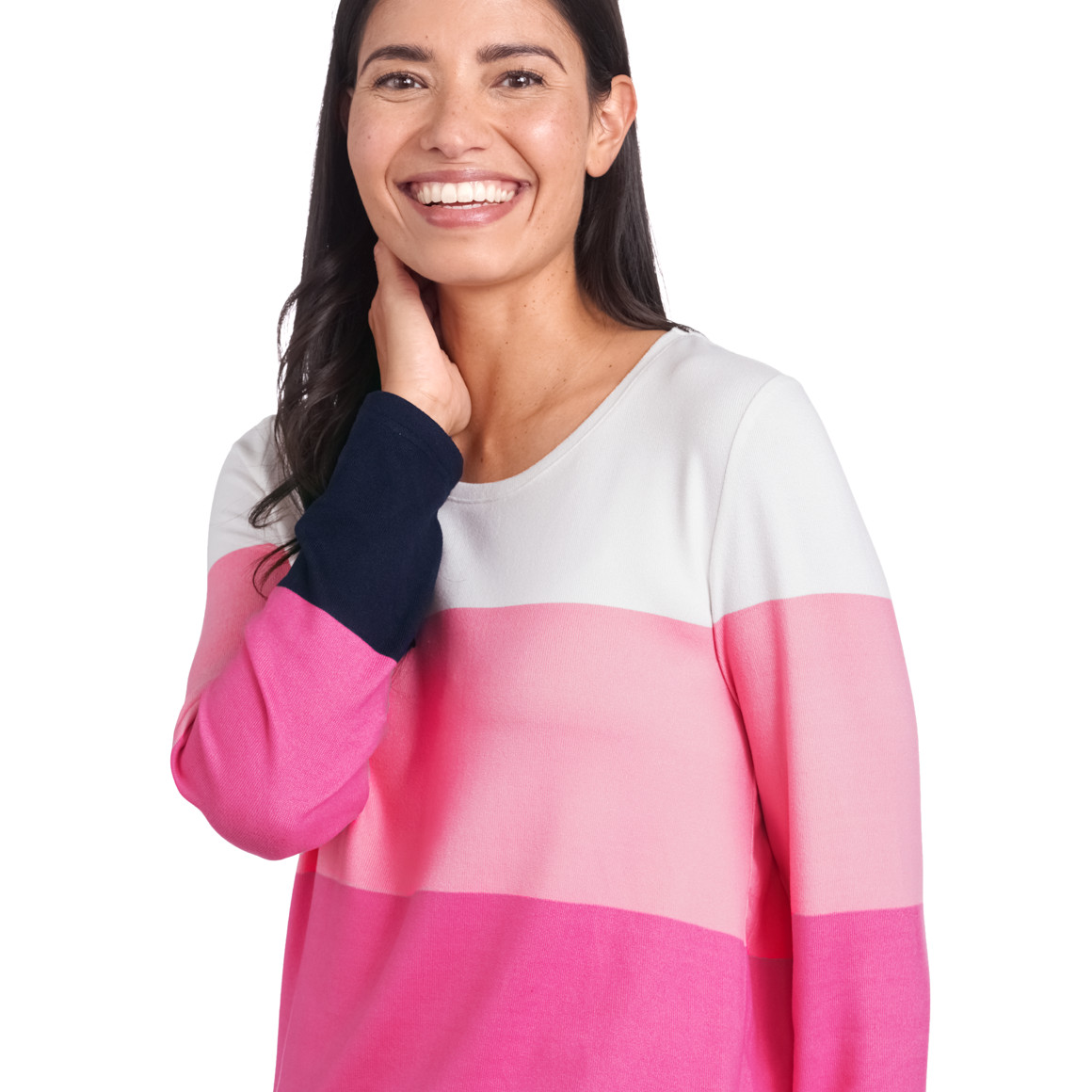 Damen Langarmshirt im Colourblocking-Look