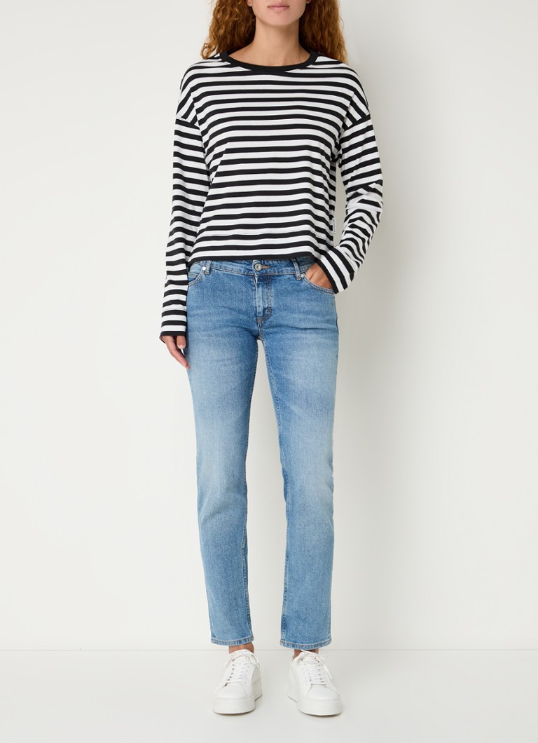Marc O'Polo Organic Cotton Denim Longsleeve with Stripe Print