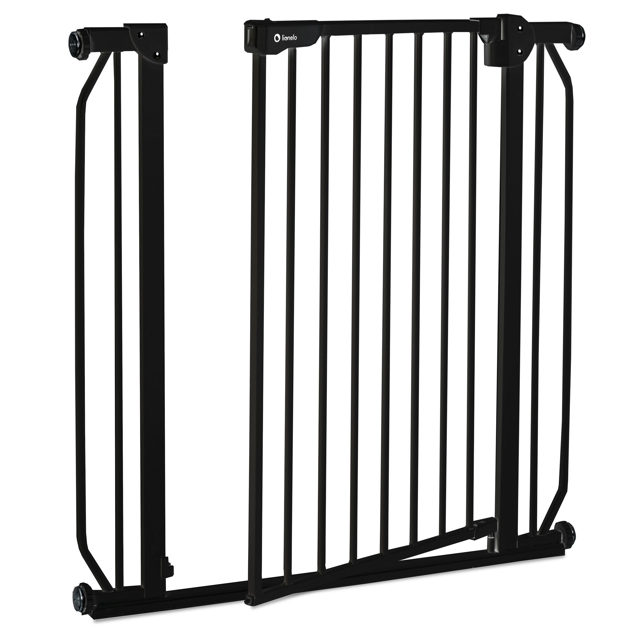 lionelo Türschutzgitter Truus Slim und Led (TOP), ohne Bohren Metall 90° Stop beidseitig schwenkbar 75-105cm