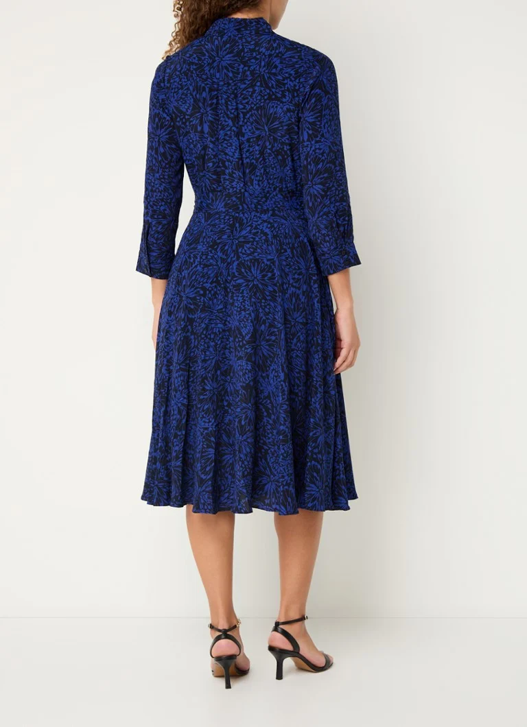 Abito chemisier midi stampato con cintura da annodare di Hobbs Lainey