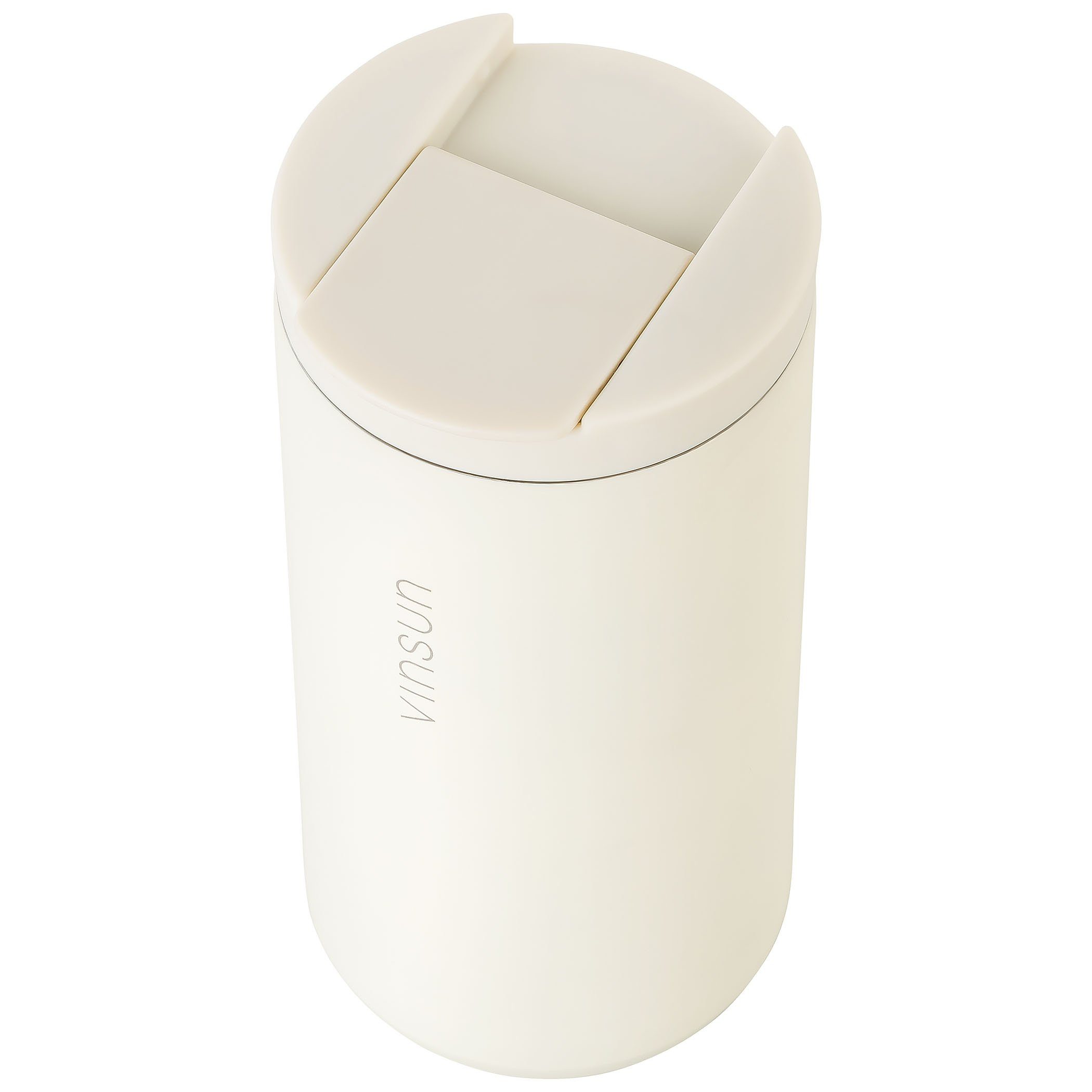 Vinsun Thermobecher Isolierbecher 380ml mit Trinköffnung - Kaffeebecher für unterwegs, Edelstahl, auslaufsicher, bruchfest, für heiße und kalte Getränke
