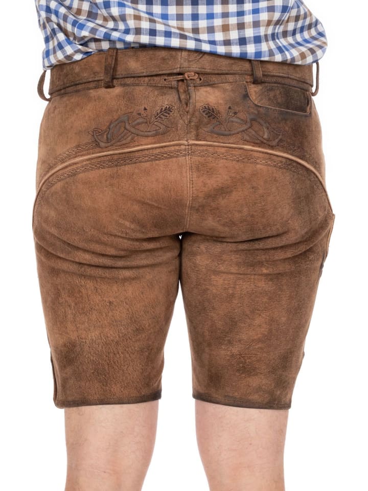 Spieth & Wensky Lederhose NERCEL in dunkelbraun günstig kaufen