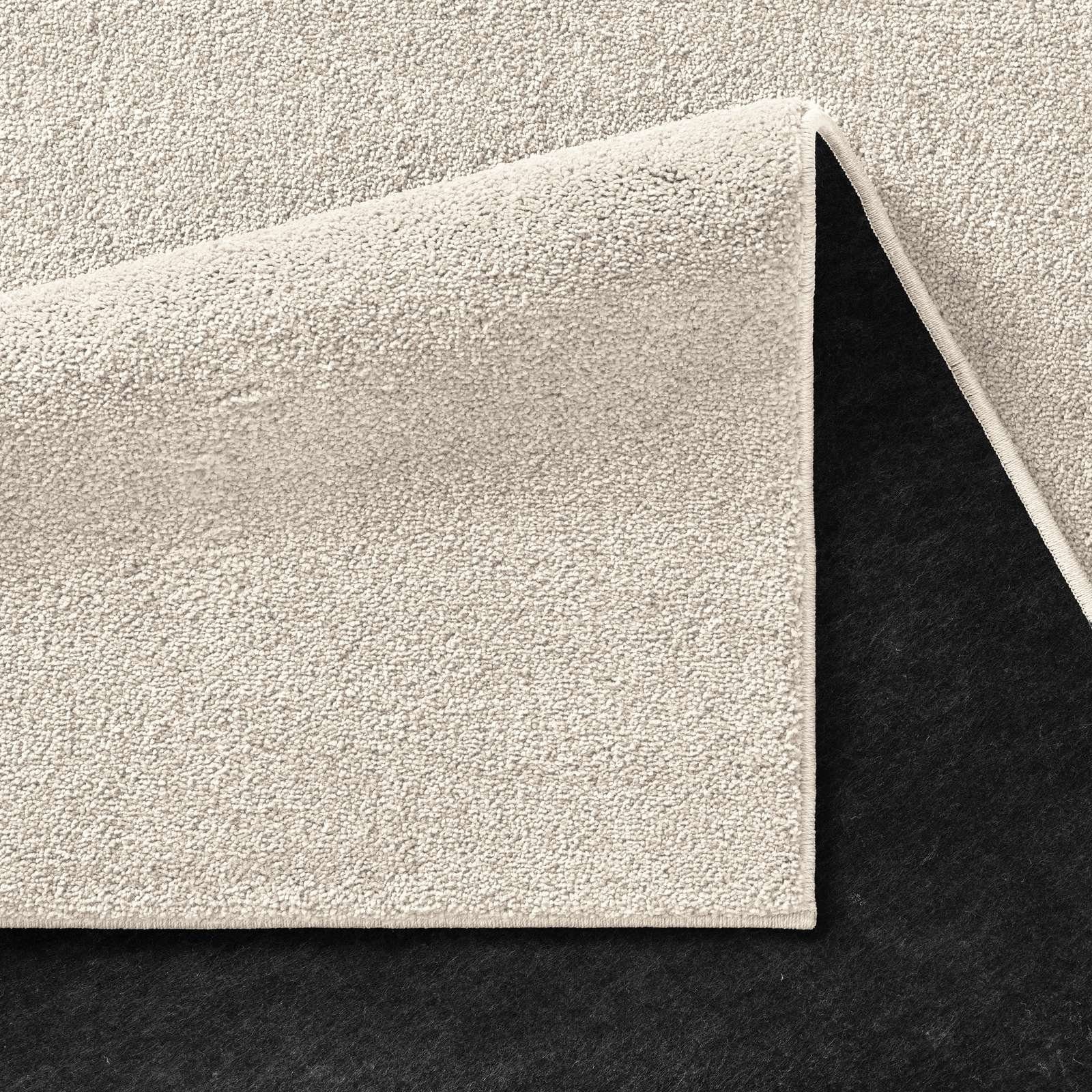 Teppich Kurzflor-Frisee-Teppich Madrid Uni, TaraCarpet, rechteckig, Höhe: 9 mm, uni creme Wohnzimmer Schlafzimmer Esszimmer Kinderzimmer 080x150