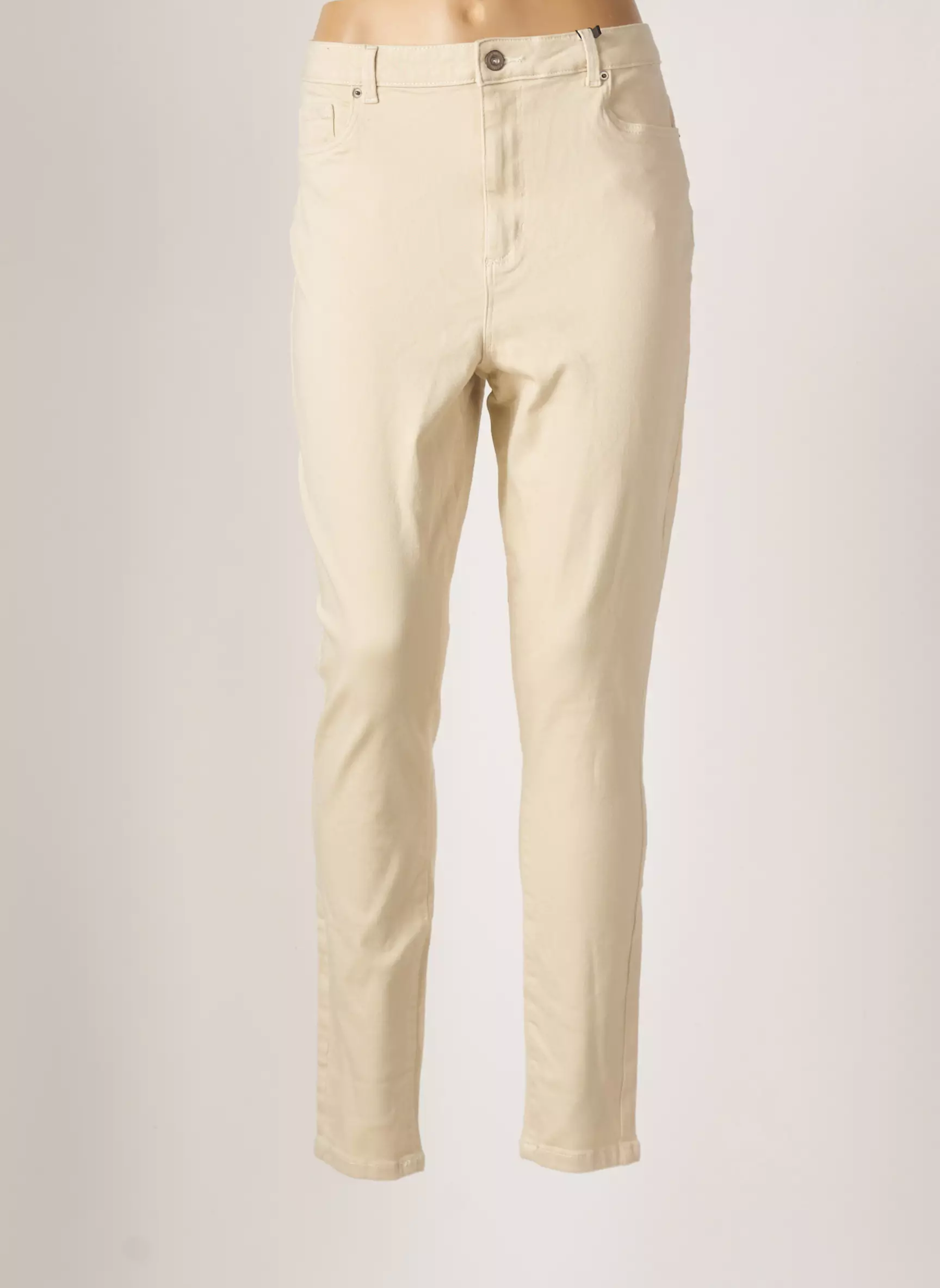 Vero Moda Pantalons Slim Femme couleur beige