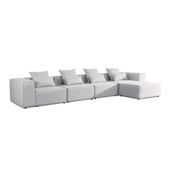 Modulares Sofa VERONA, XL, hellgrau