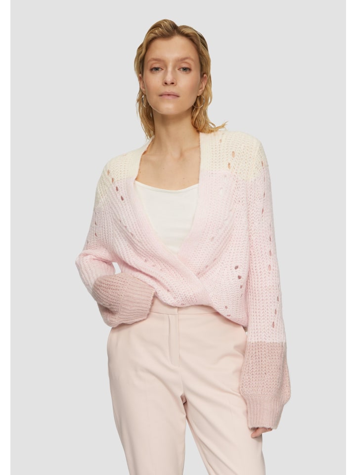 s.Oliver BLACK LABEL Strickjacke langarm in Pink günstig kaufen L