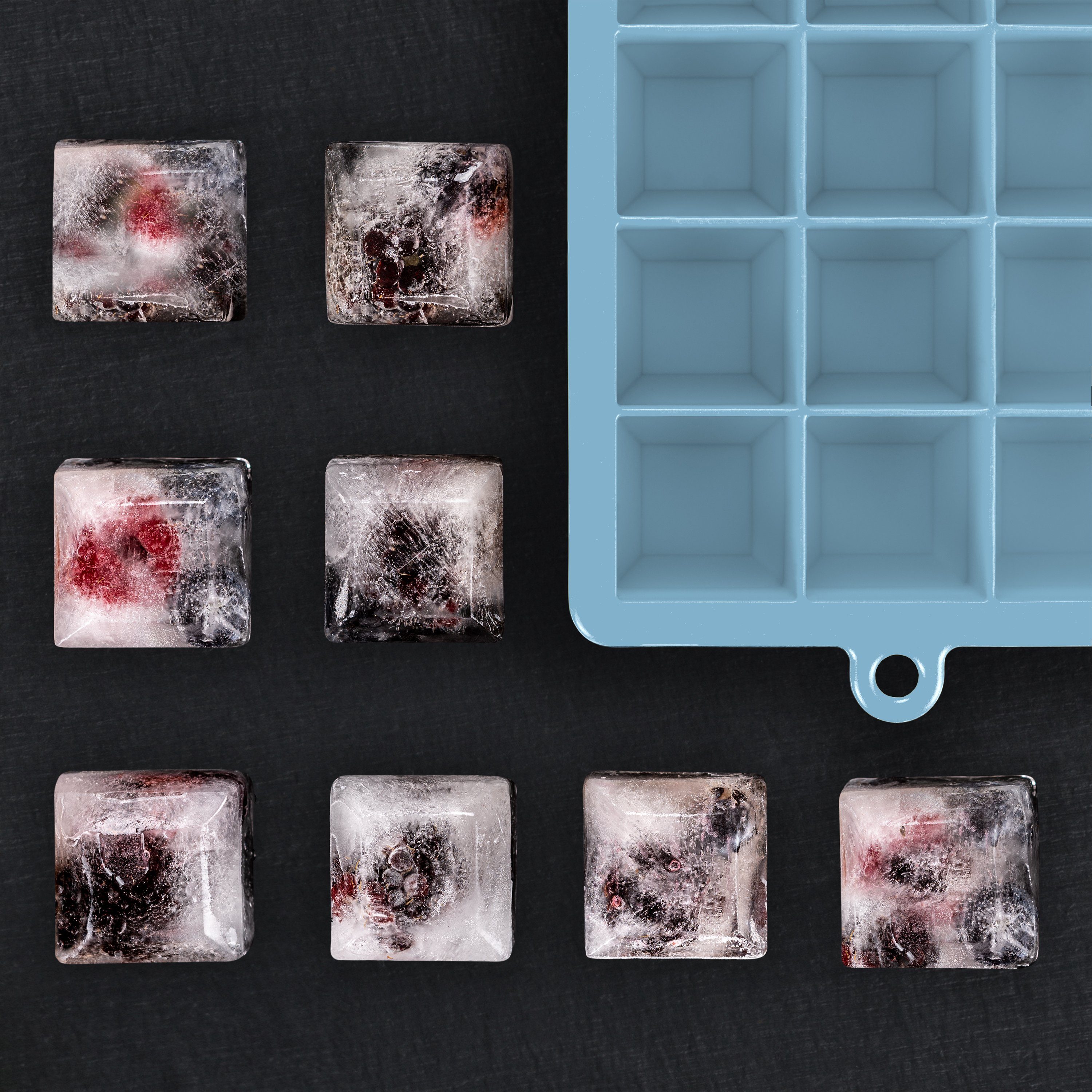 Blumtal Eiswürfelform Eiswürfelform Silikon Würfel - Würfelgröße XL, 2x15er Pack, BPA frei, Leichtes Herauslösen der Eiswürfel